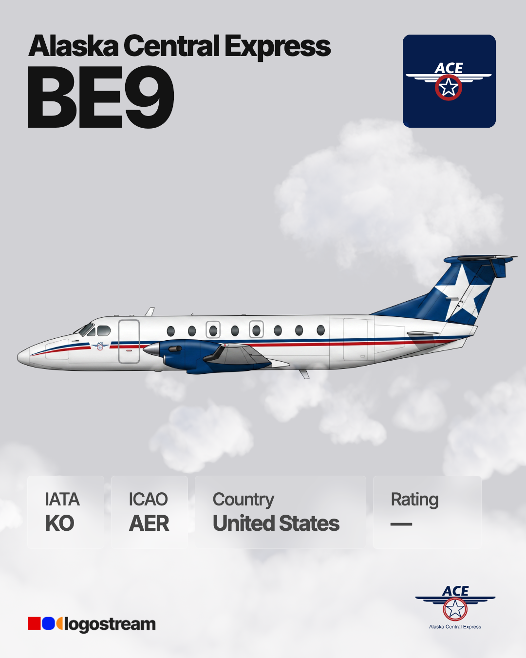 Alaska Central Express airline logo – AER brand asset
