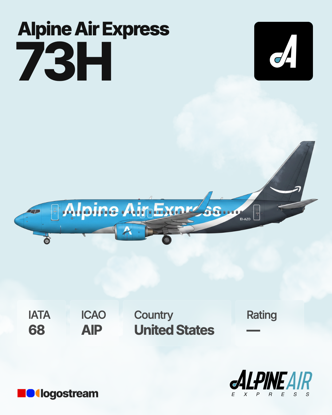 Alpine Air Express airline logo – AIP brand asset
