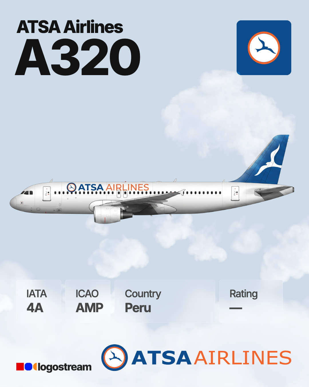 Atsa Airlines airline logo – AMP brand asset