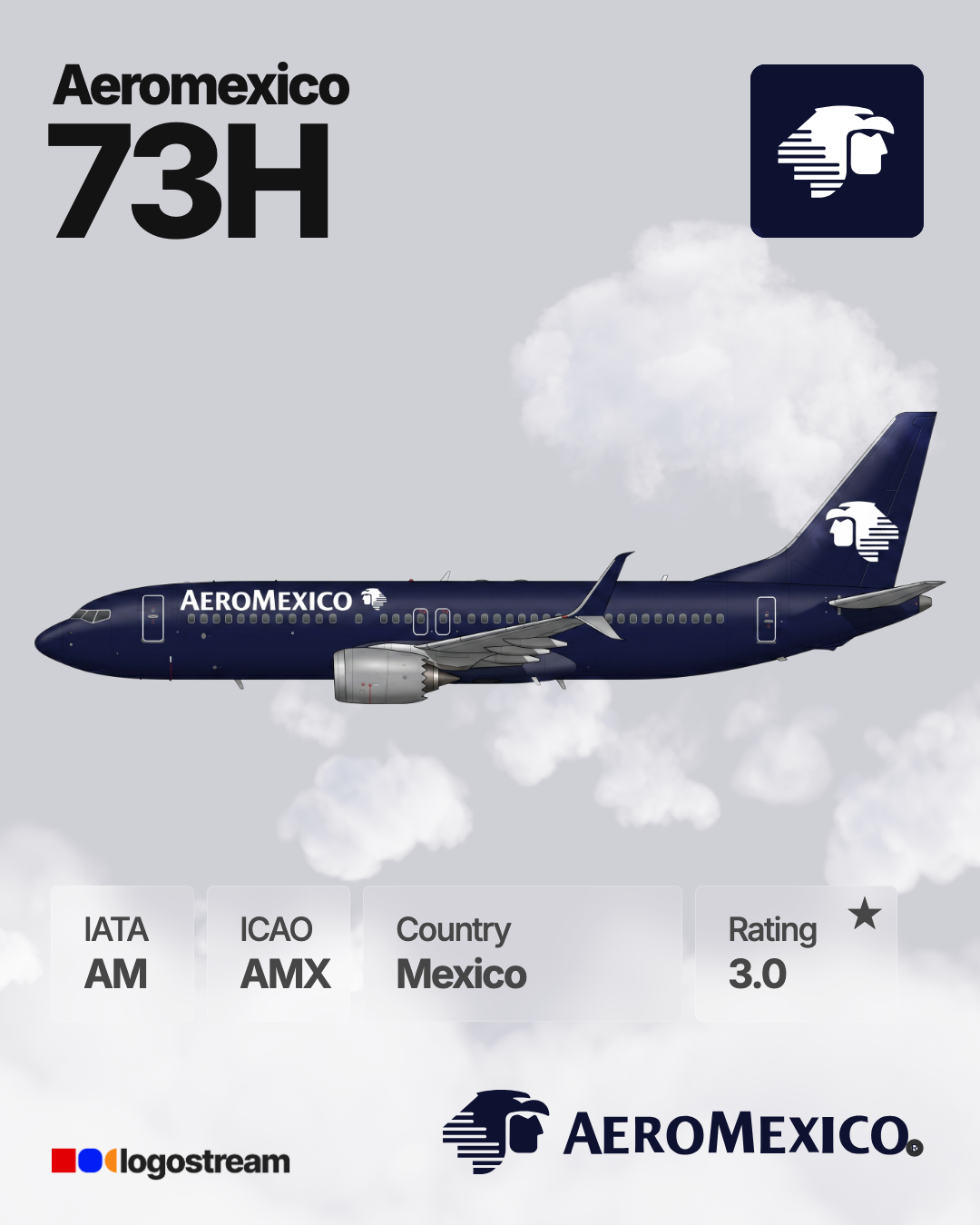 Aeroméxico airline logo – AMX brand asset