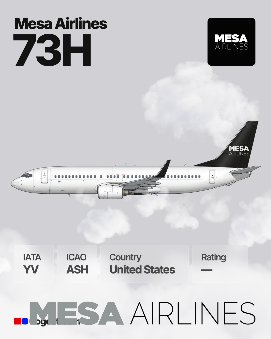 Go! (airline) aircraft livery – ASH airline logo on aircraft