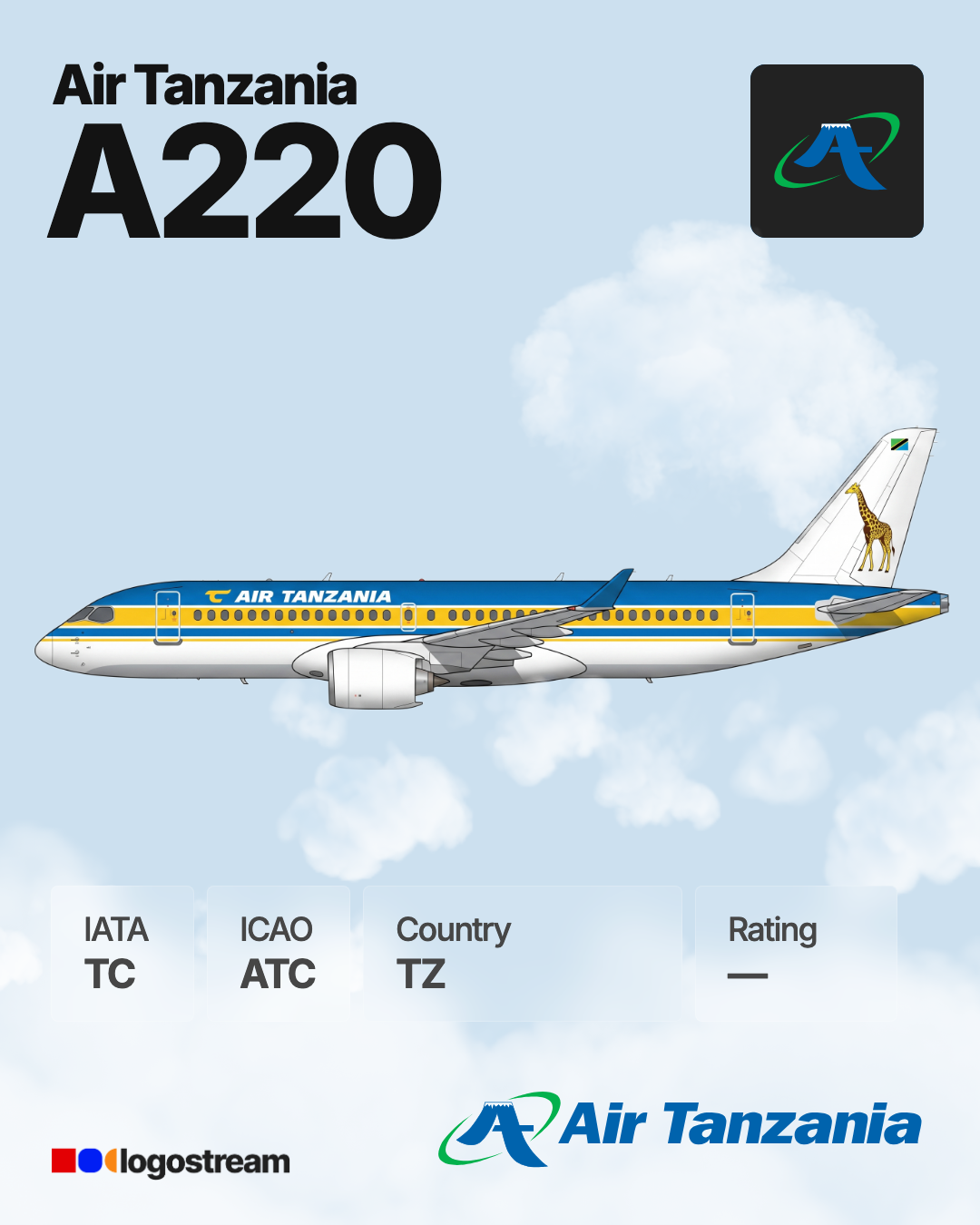 Air Tanzania (ATC) Airline Logo – Airline Logo API Air Tanzania airline logo – ATC brand asset