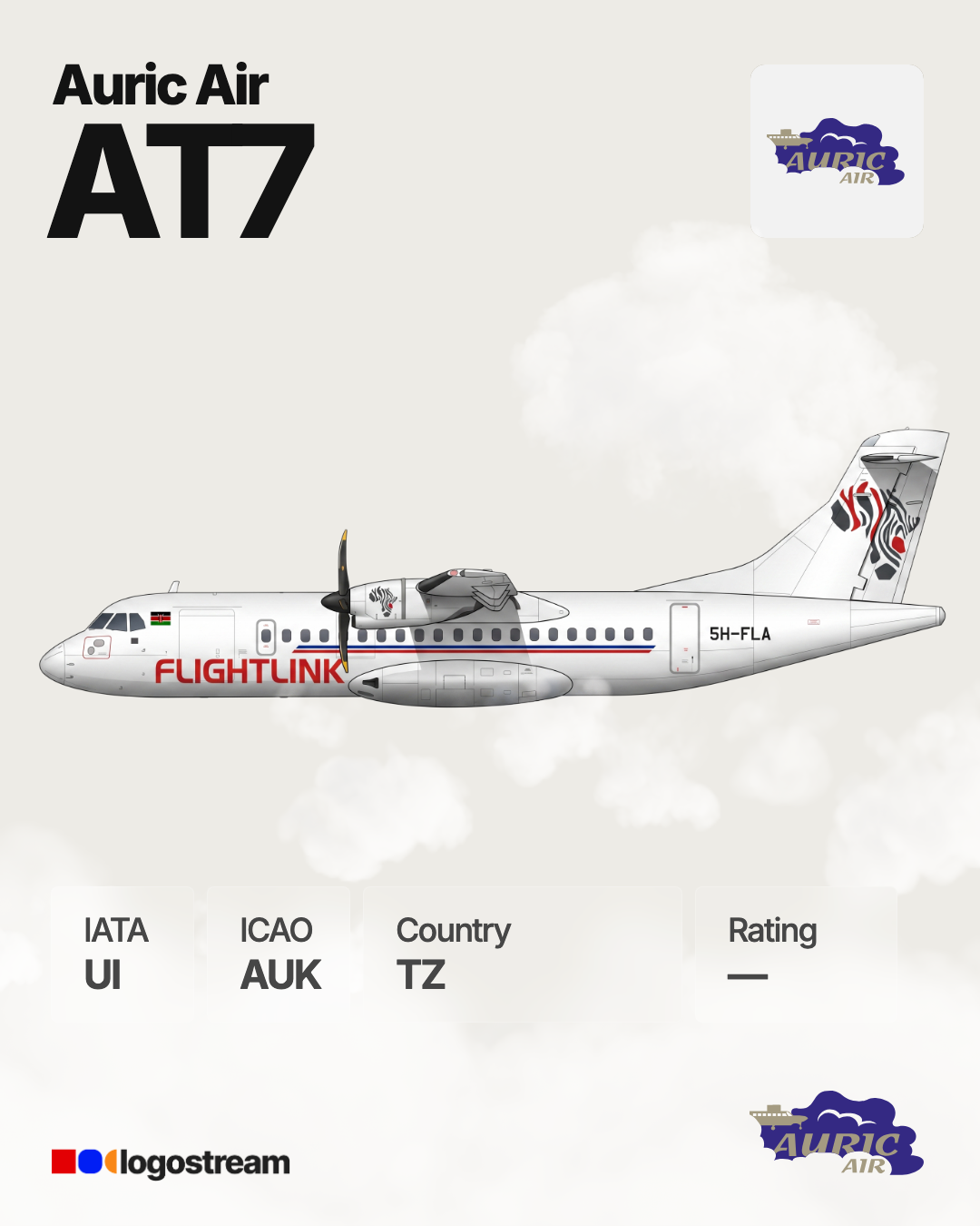 Auric Air airline logo – AUK brand asset