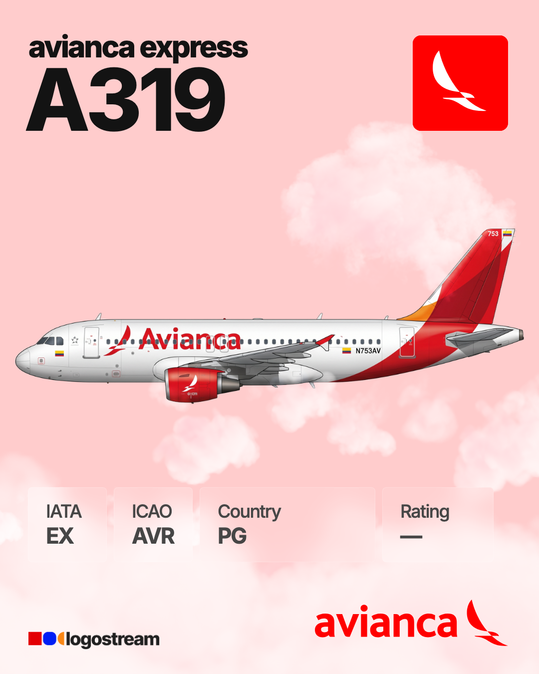 Avianca Express airline logo – AVR brand asset