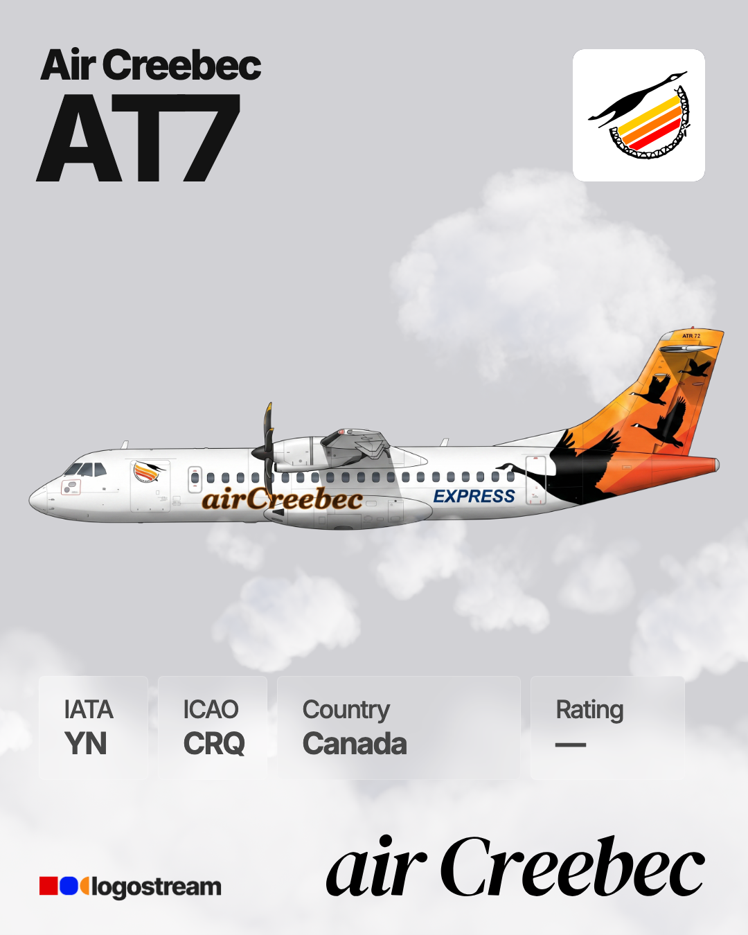 Air Creebec airline logo – CRQ brand asset