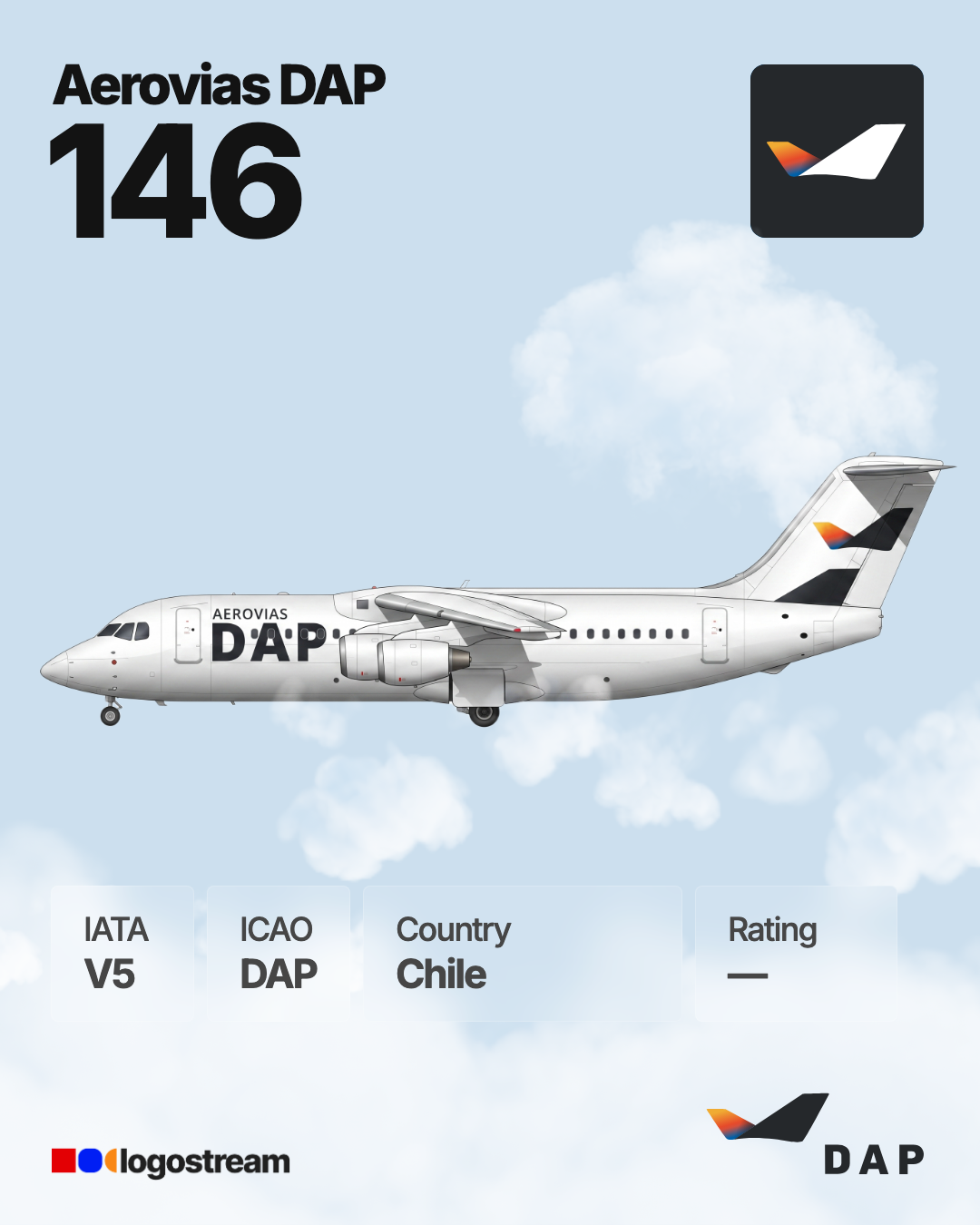 Aerovías DAP (DAP) Aircraft Livery – Airline Logo API Aerovías DAP aircraft livery – DAP airline logo on aircraft