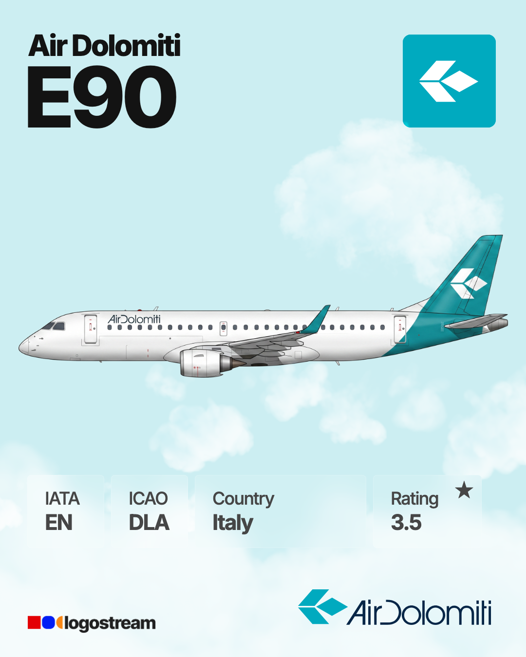 Air Dolomiti airline logo – DLA brand asset