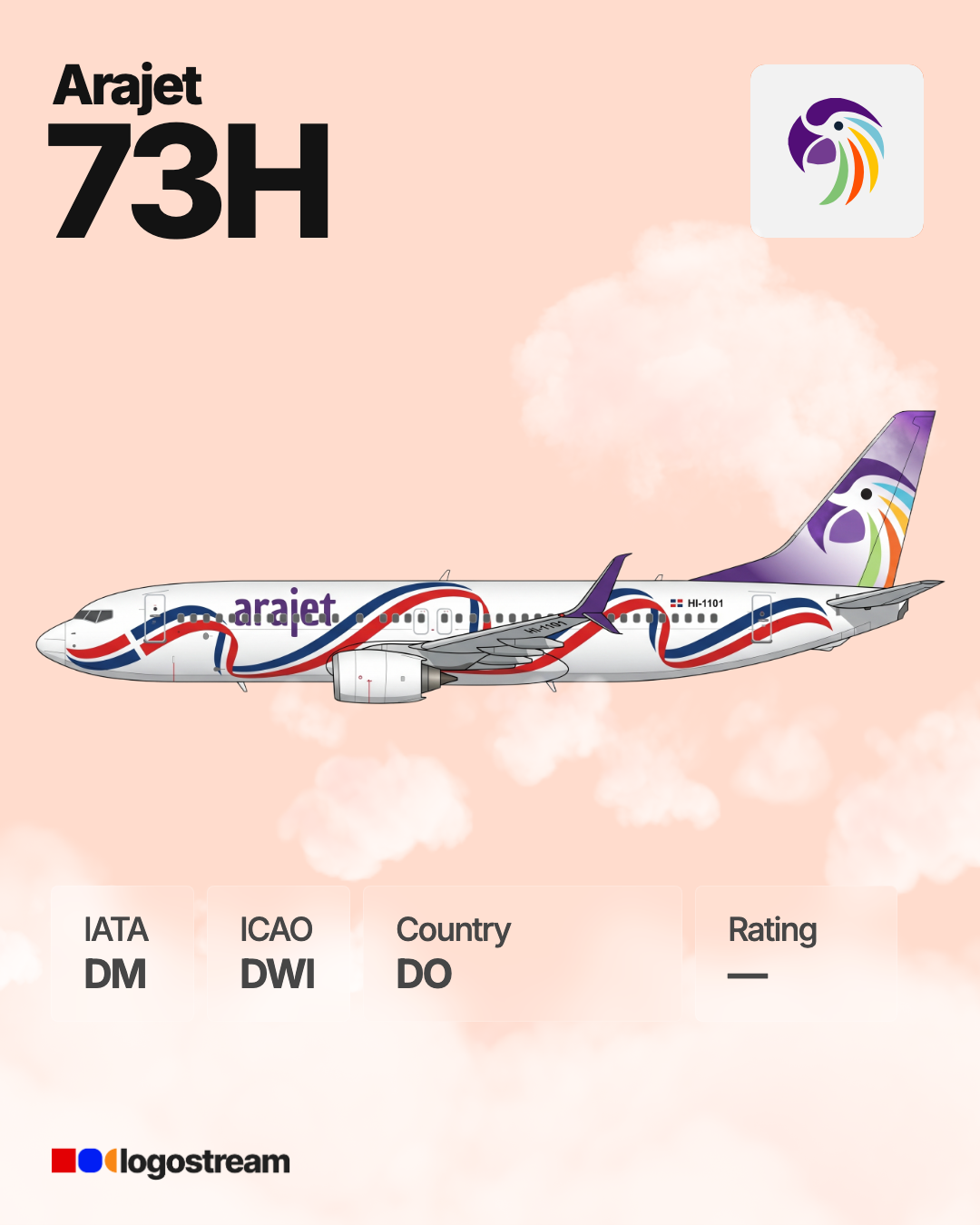 Arajet airline logo – DWI brand asset