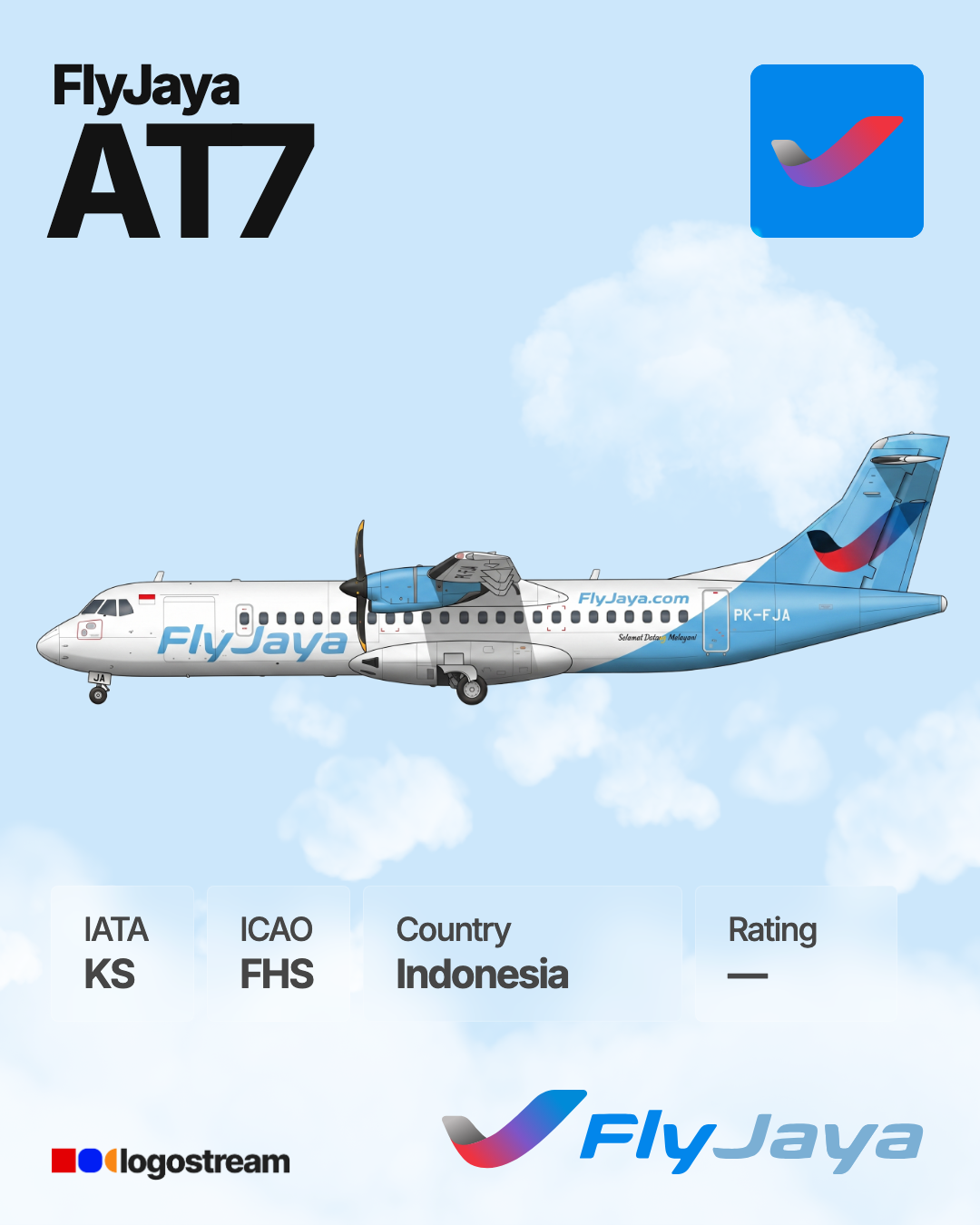 FlyJaya (FHS) Aircraft Livery – Airline Logo API FlyJaya aircraft livery – FHS airline logo on aircraft
