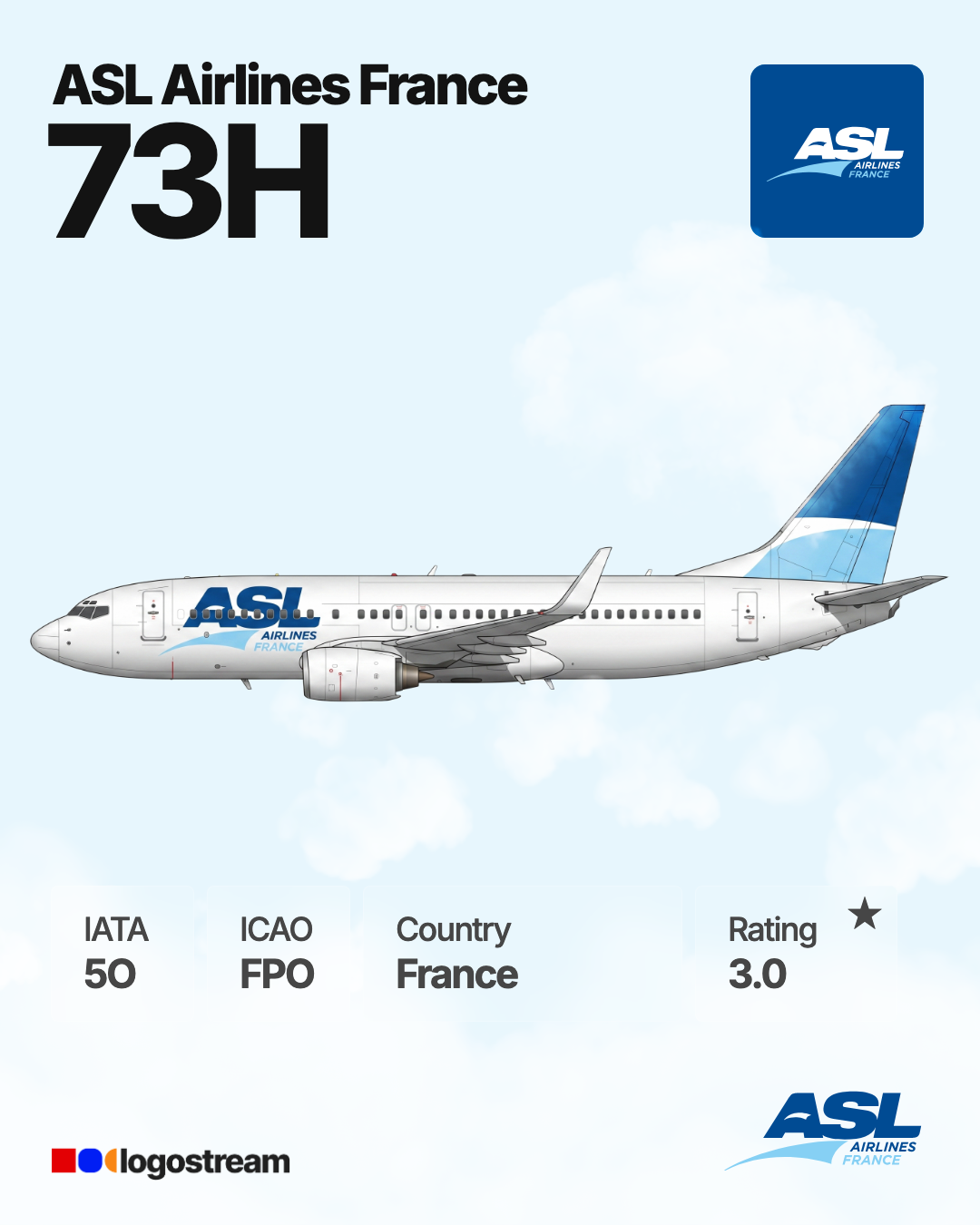 ASL Airlines France airline logo – FPO brand asset