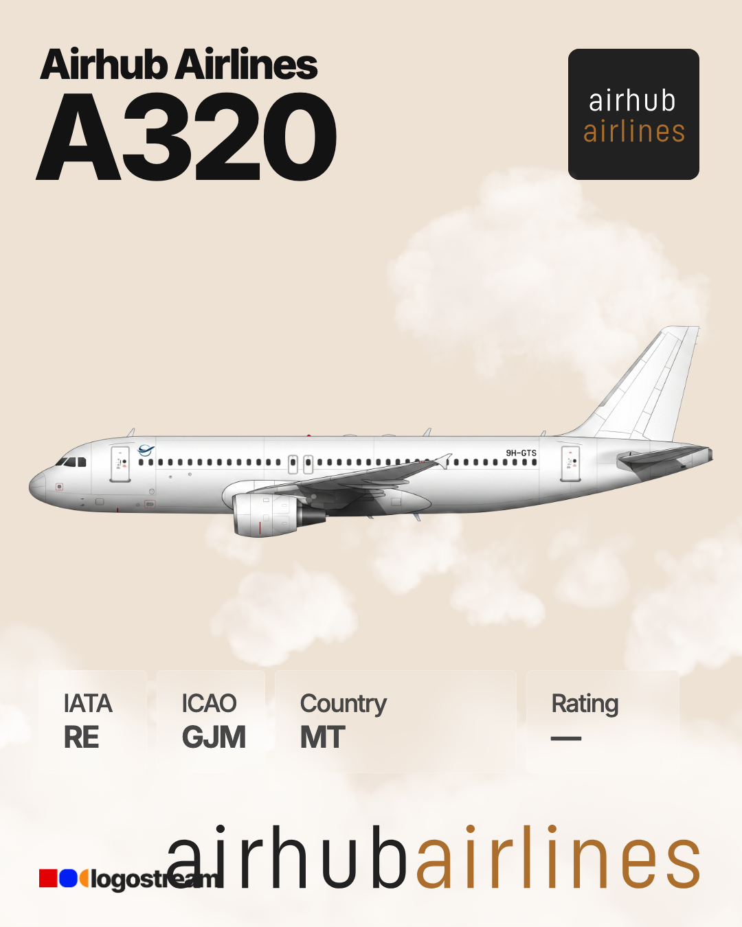 Airhub Airlines airline logo – GJM brand asset