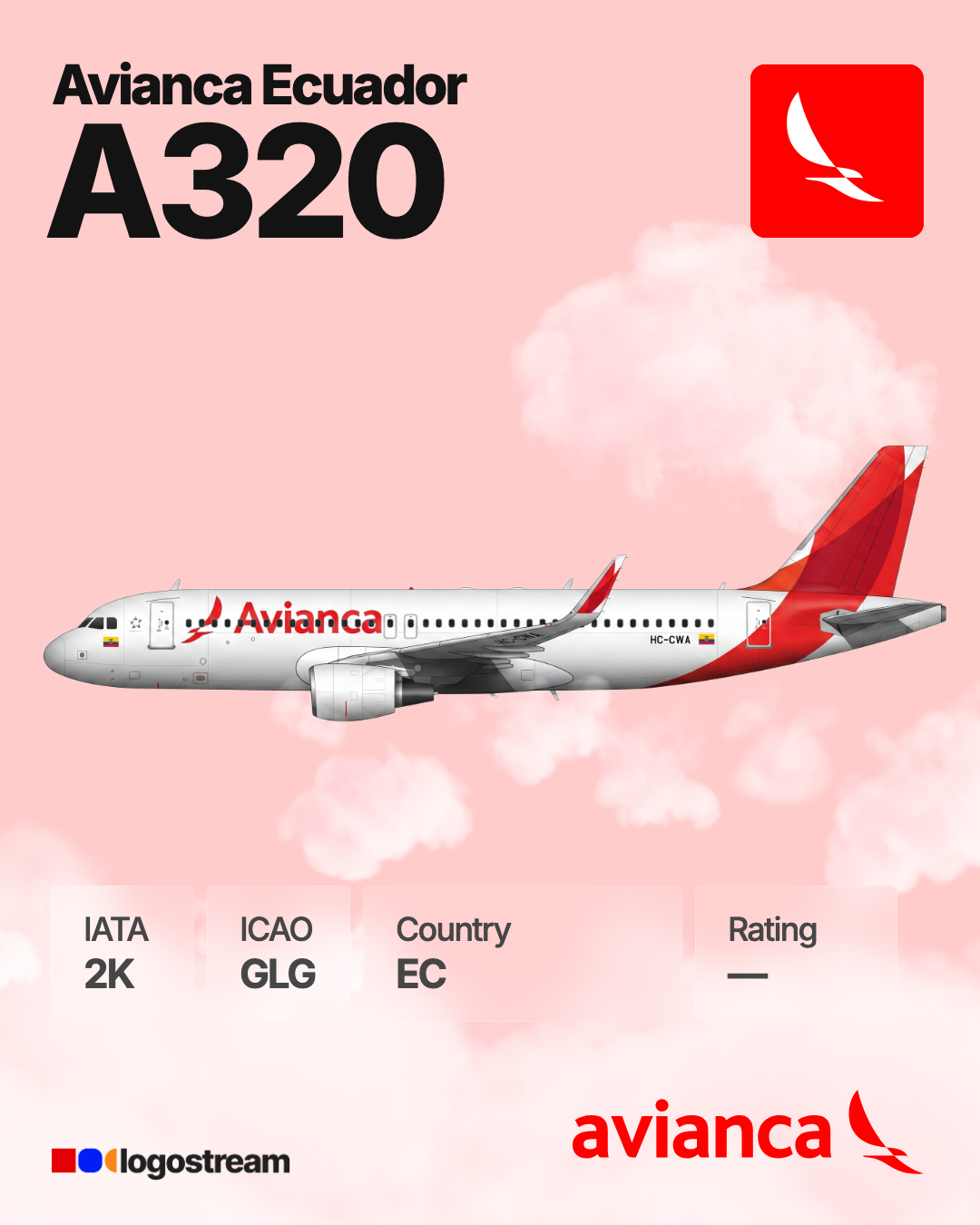 Avianca Ecuador (GLG) Airline Logo – Airline Logo API Avianca Ecuador airline logo – GLG brand asset