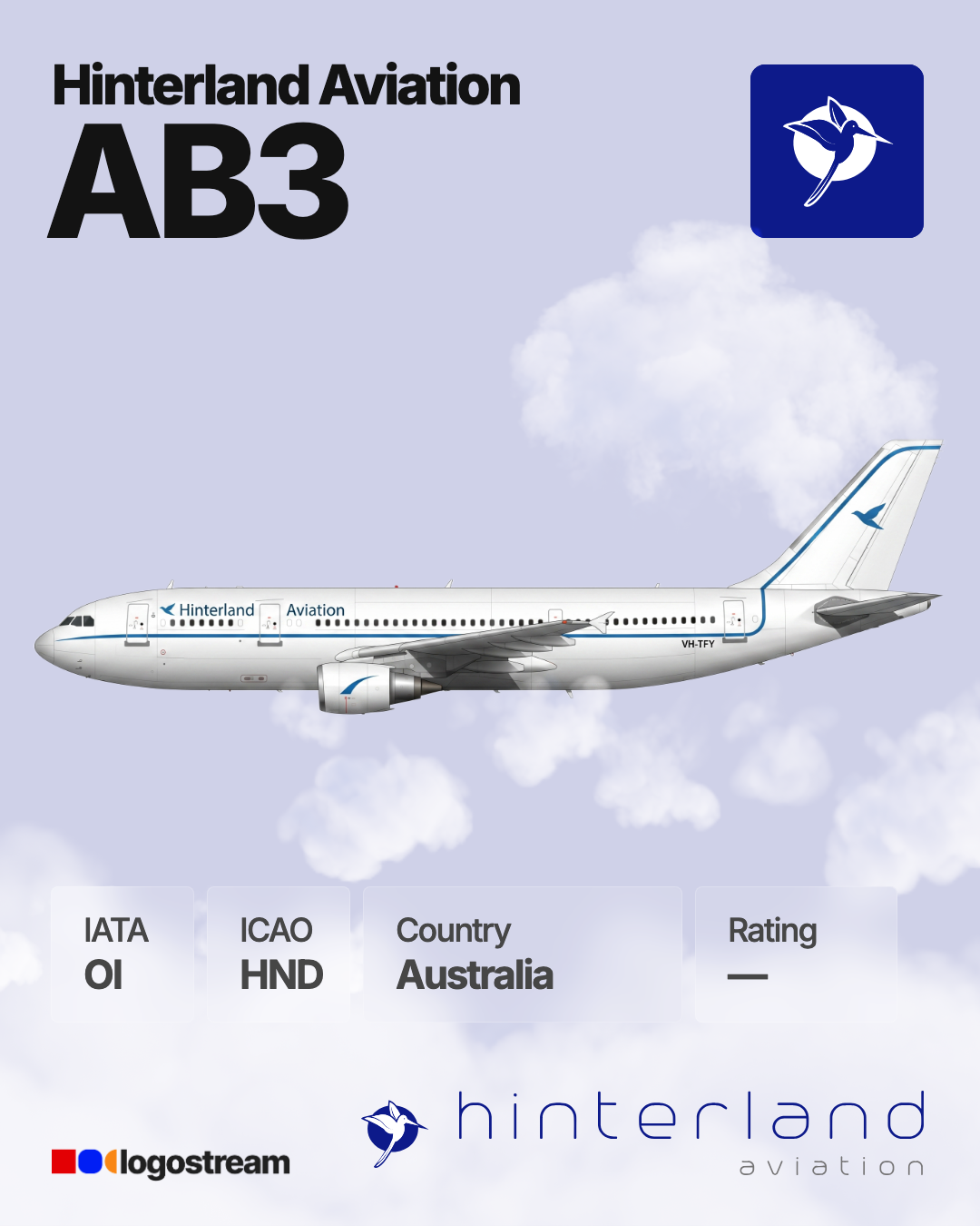 Hinterland Aviation aircraft livery – HND airline logo on aircraft