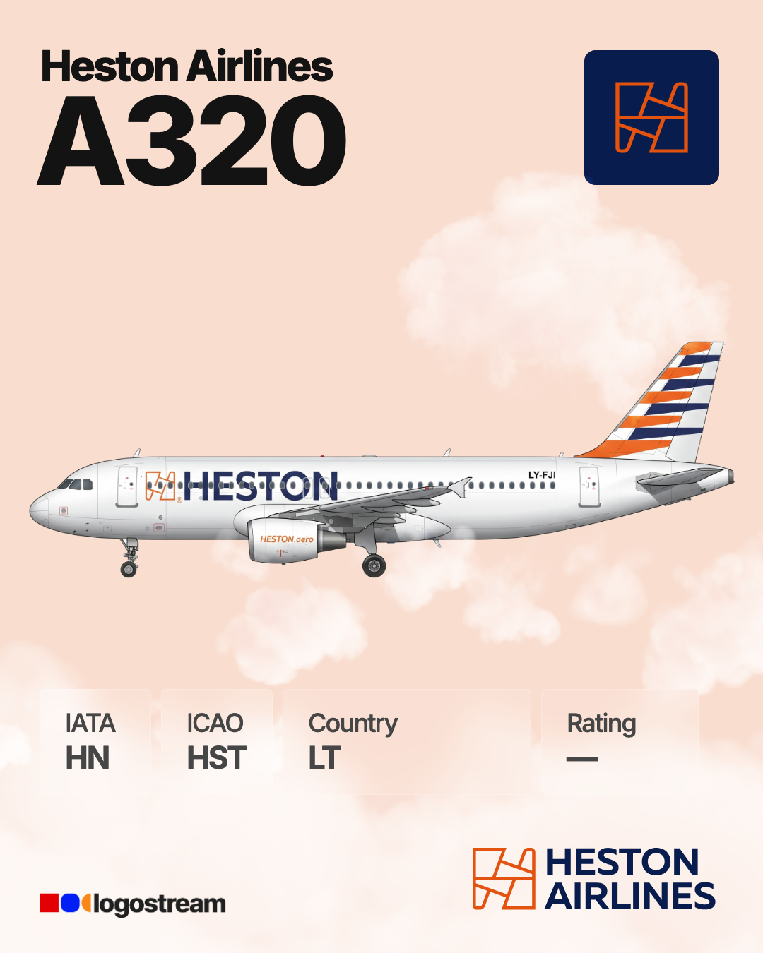 Heston Airlines (HST) Aircraft Livery – Airline Logo API Heston Airlines aircraft livery – HST airline logo on aircraft