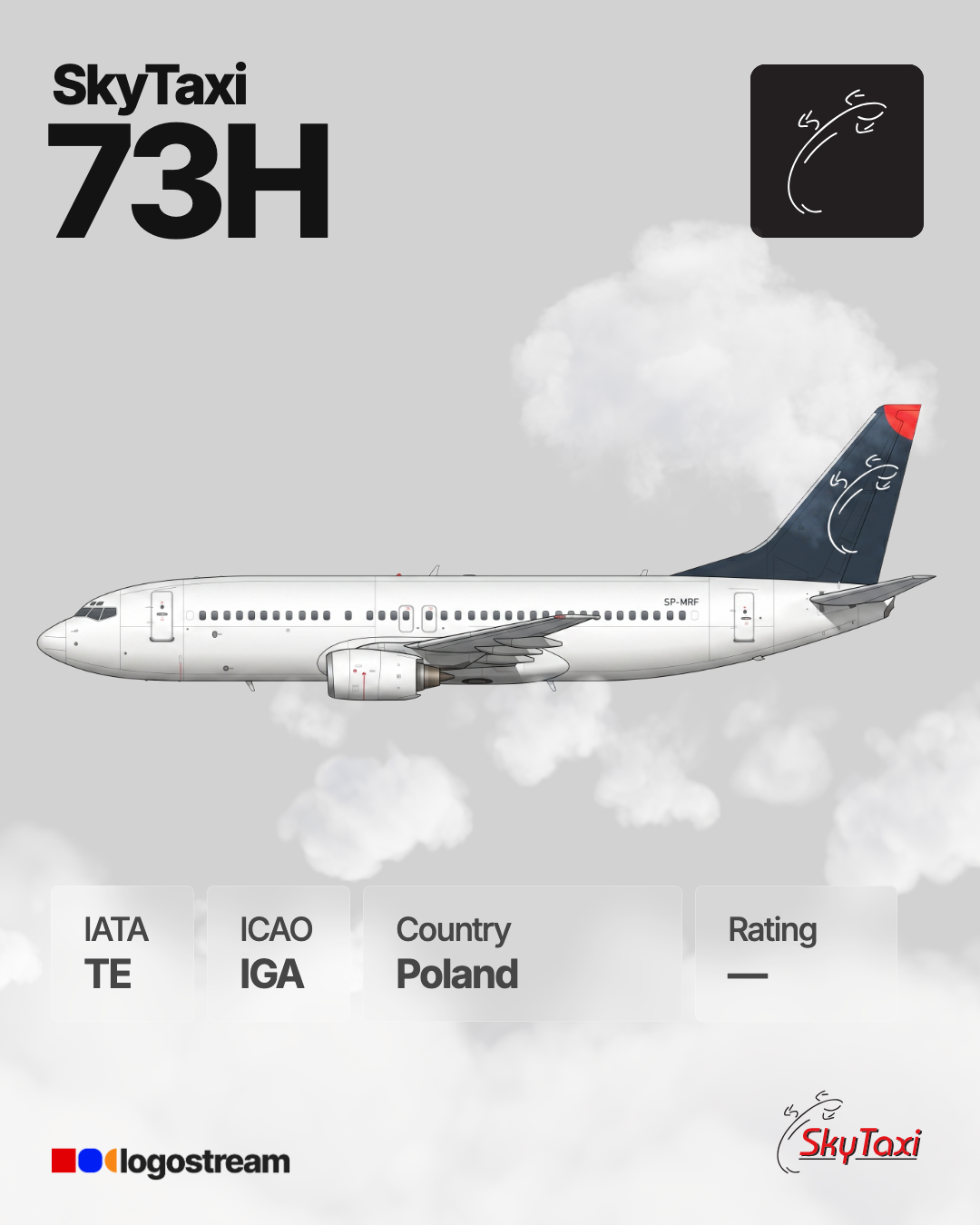 IGavion aircraft livery – IGA airline logo on aircraft