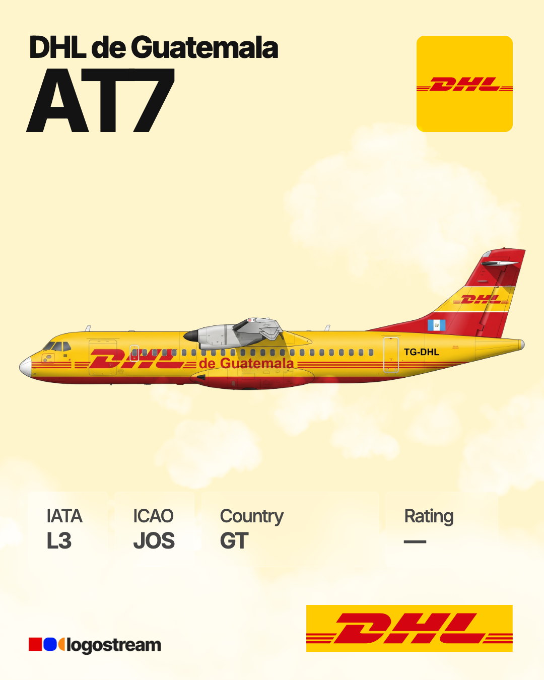 DHL de Guatemala aircraft livery – JOS airline logo on aircraft