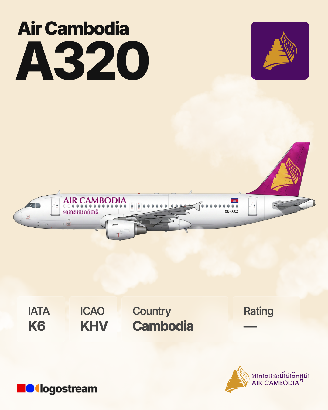 Air Cambodia airline logo – KHV brand asset