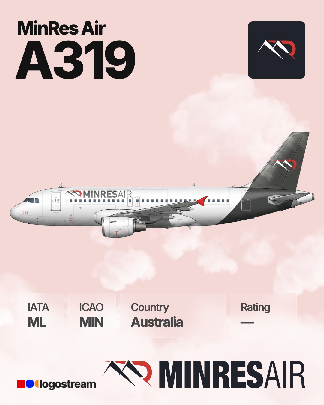 Minerve (airline) (MIN) Aircraft Livery – Airline Logo API Minerve (airline) aircraft livery – MIN airline logo on aircraft