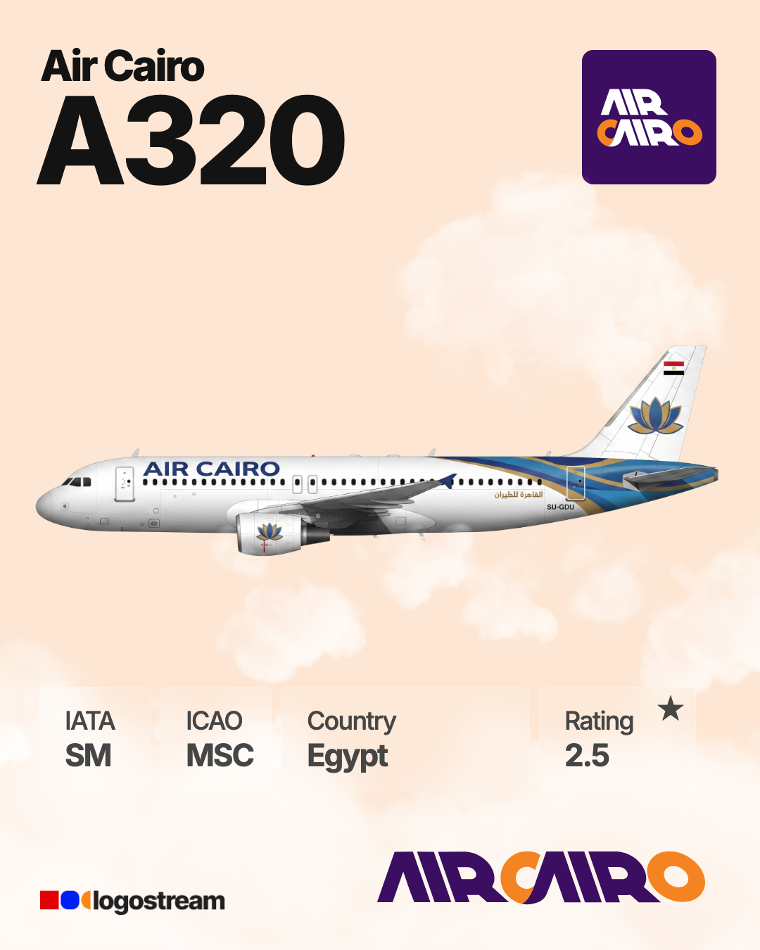 Air Cairo airline logo – MSC brand asset