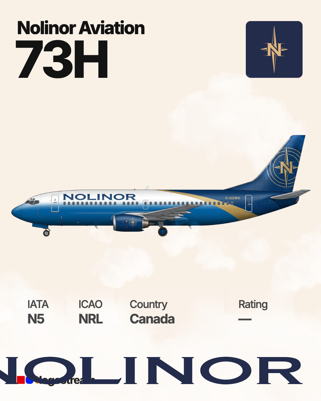 OWG aircraft livery – NRL airline logo on aircraft