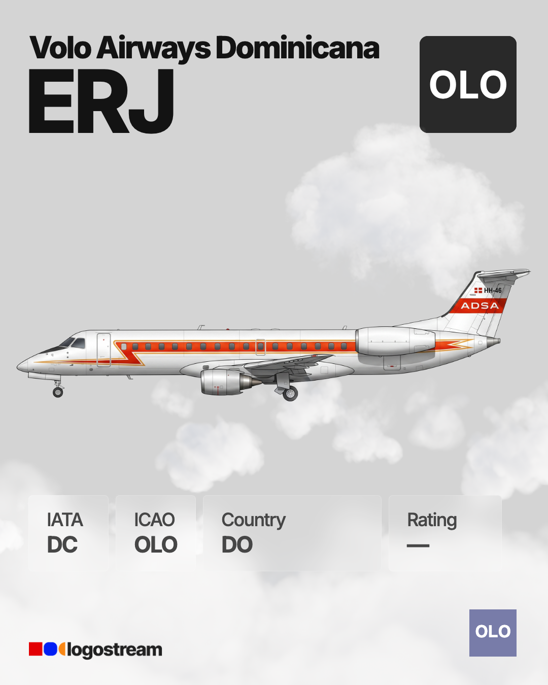 Volo (airline) aircraft livery – OLO airline logo on aircraft
