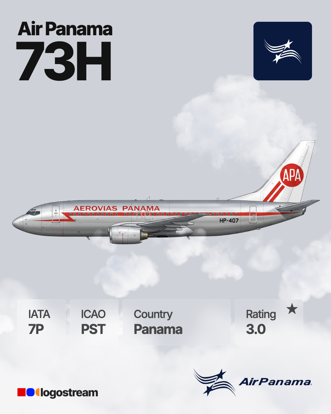 Air Panama airline logo – PST brand asset