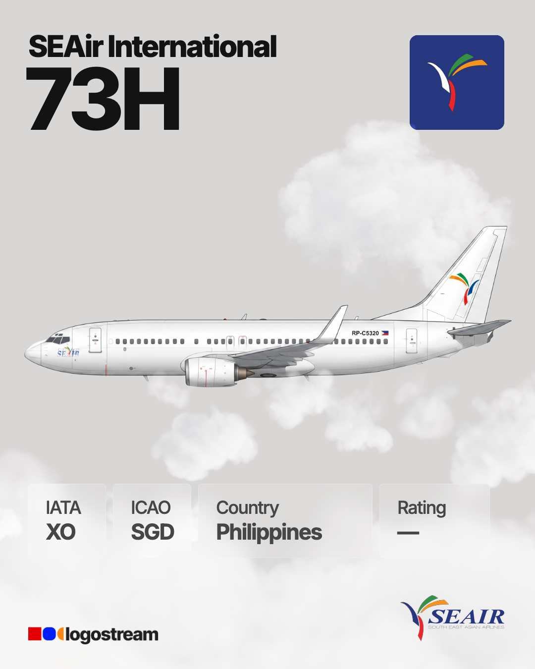 XplorAsia Airways aircraft livery – SGD airline logo on aircraft
