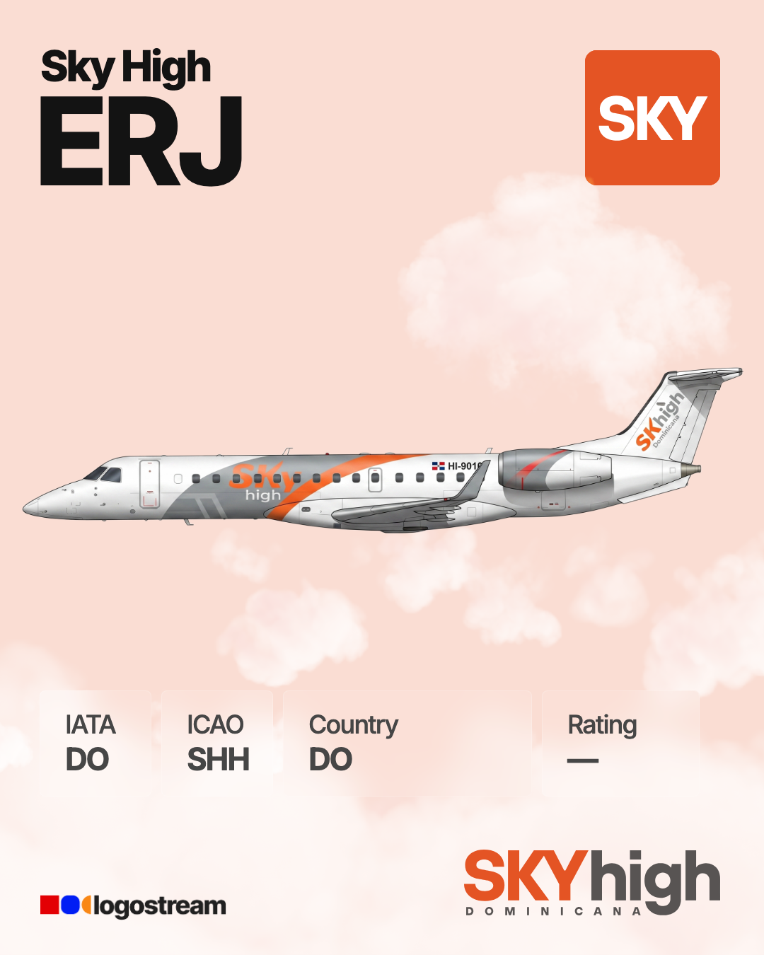 Sky High Aviation Services aircraft livery – SHH airline logo on aircraft