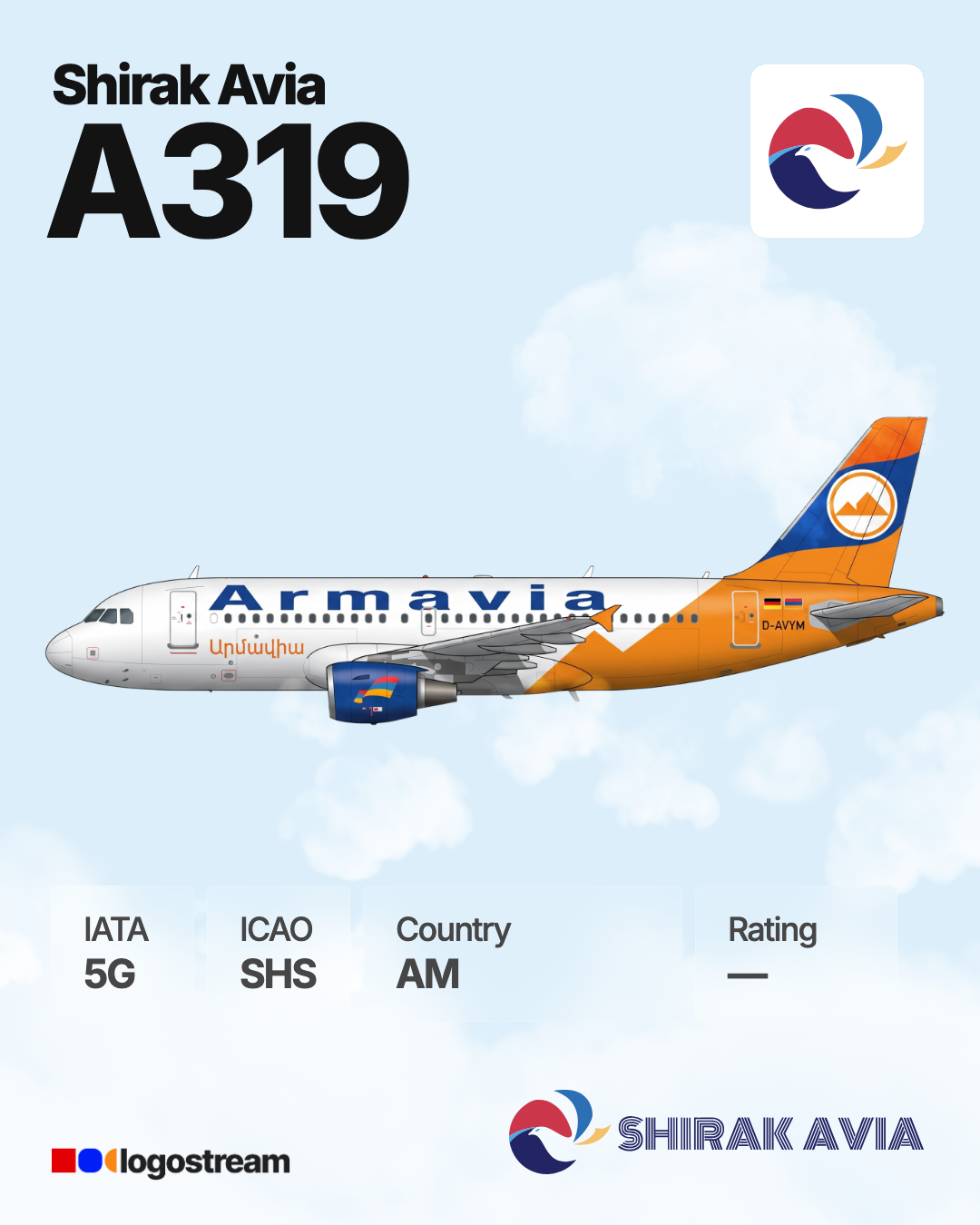 Shirak Avia (SHS) Aircraft Livery – Airline Logo API Shirak Avia aircraft livery – SHS airline logo on aircraft
