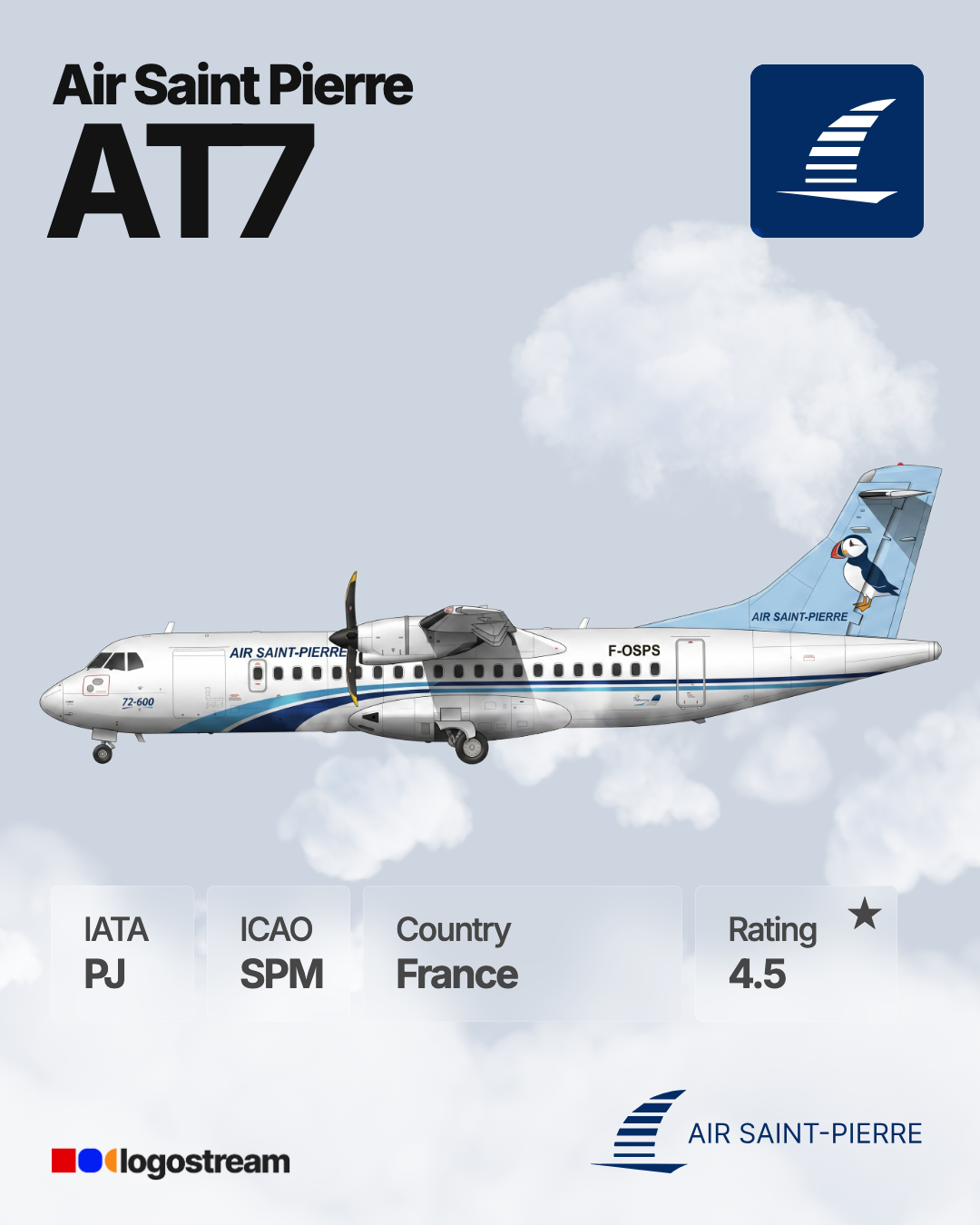 Air Saint-Pierre airline logo – SPM brand asset