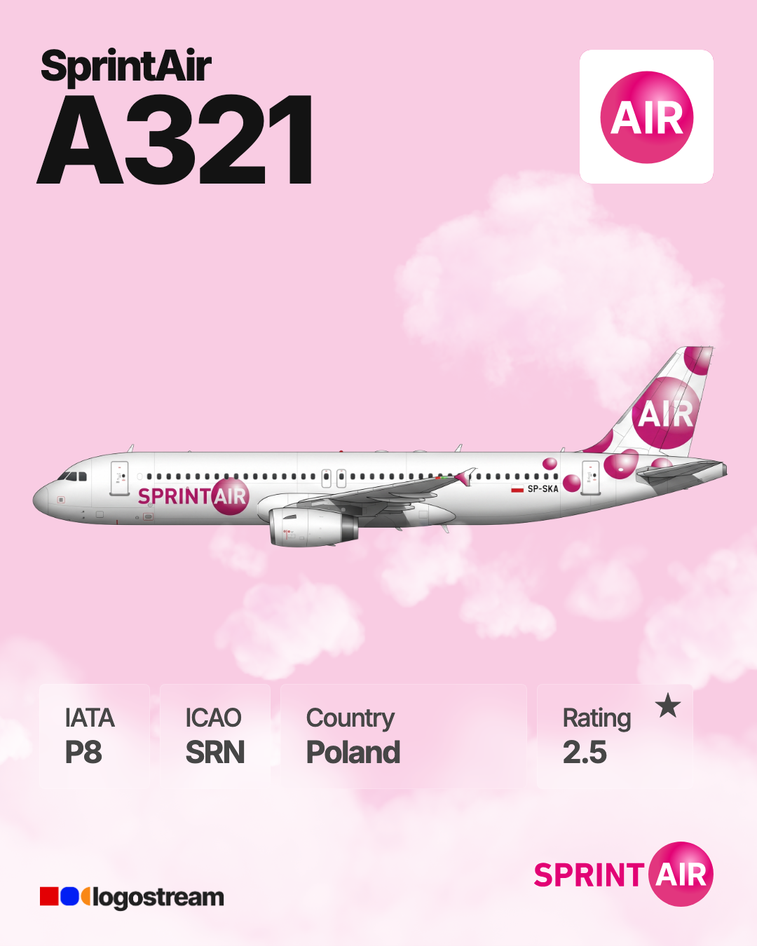 SprintAir (SRN) Aircraft Livery – Airline Logo API SprintAir aircraft livery – SRN airline logo on aircraft