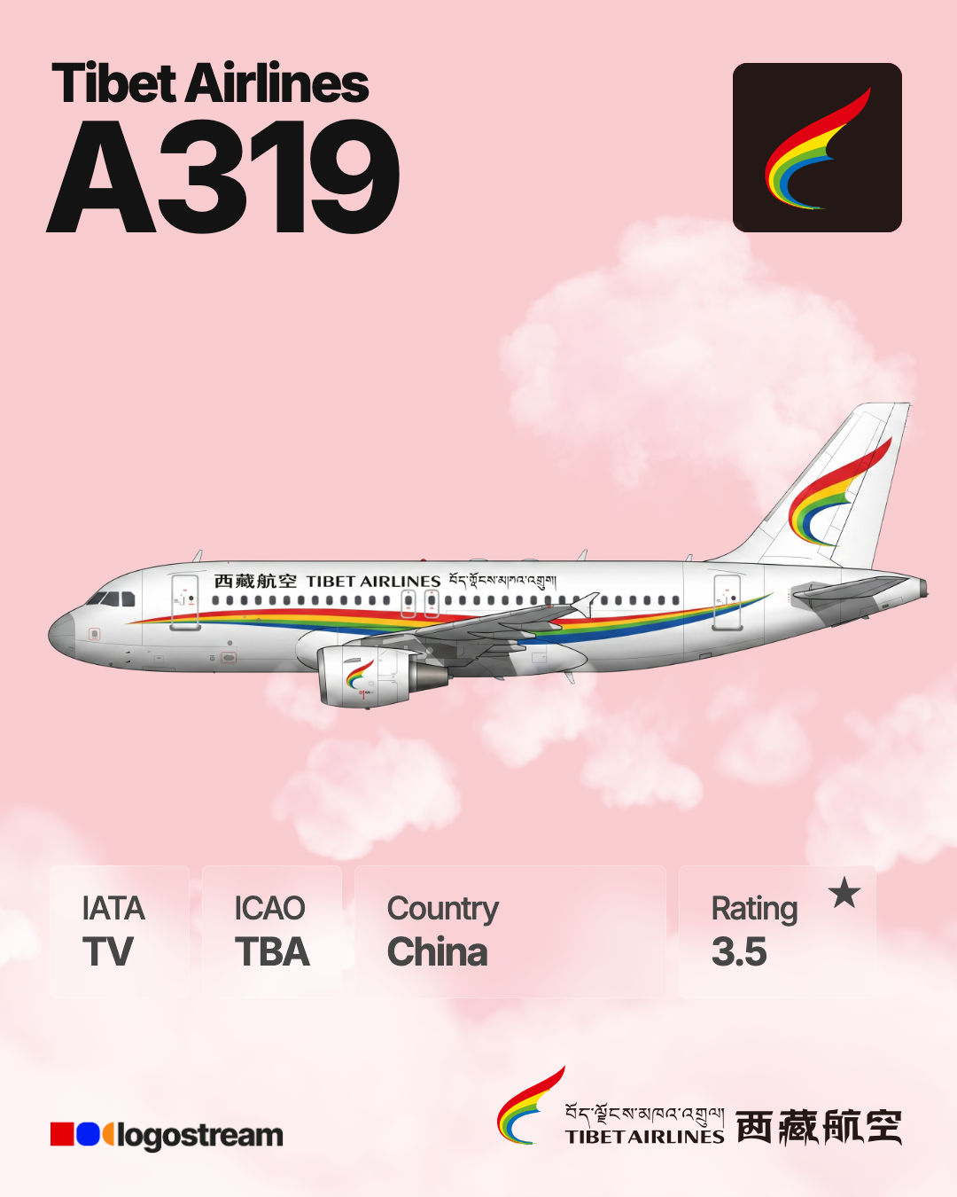 TransBrasil (airline) aircraft livery – TBA airline logo on aircraft