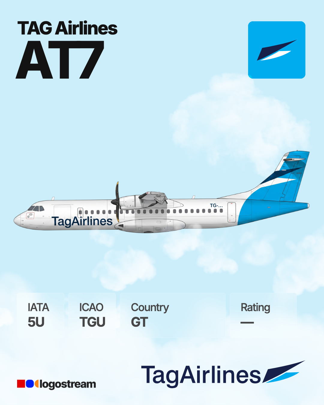 Transportes Aéreos Guatemaltecos aircraft livery – TGU airline logo on aircraft