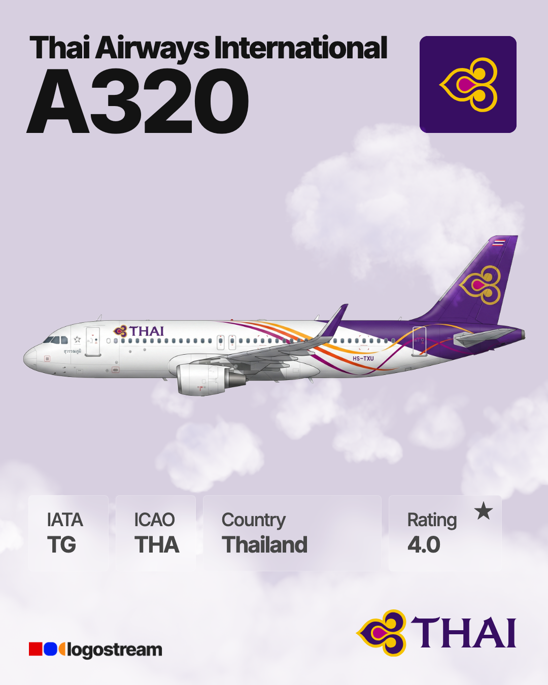 Thai Airways International (THA) Aircraft Livery – Airline Logo API Thai Airways International aircraft livery – THA airline logo on aircraft