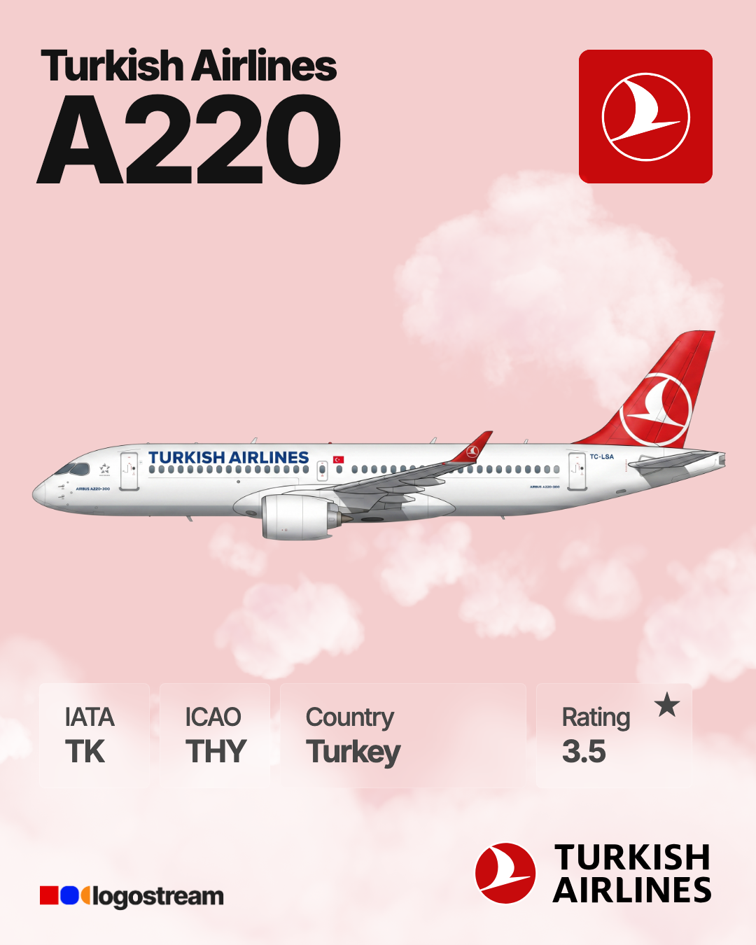 Turkish Airlines aircraft livery – THY airline logo on aircraft