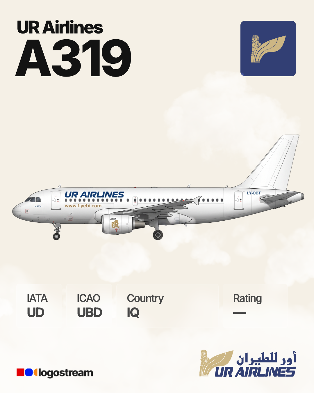 Ur Airlines (UBD) Aircraft Livery – Airline Logo API Ur Airlines aircraft livery – UBD airline logo on aircraft