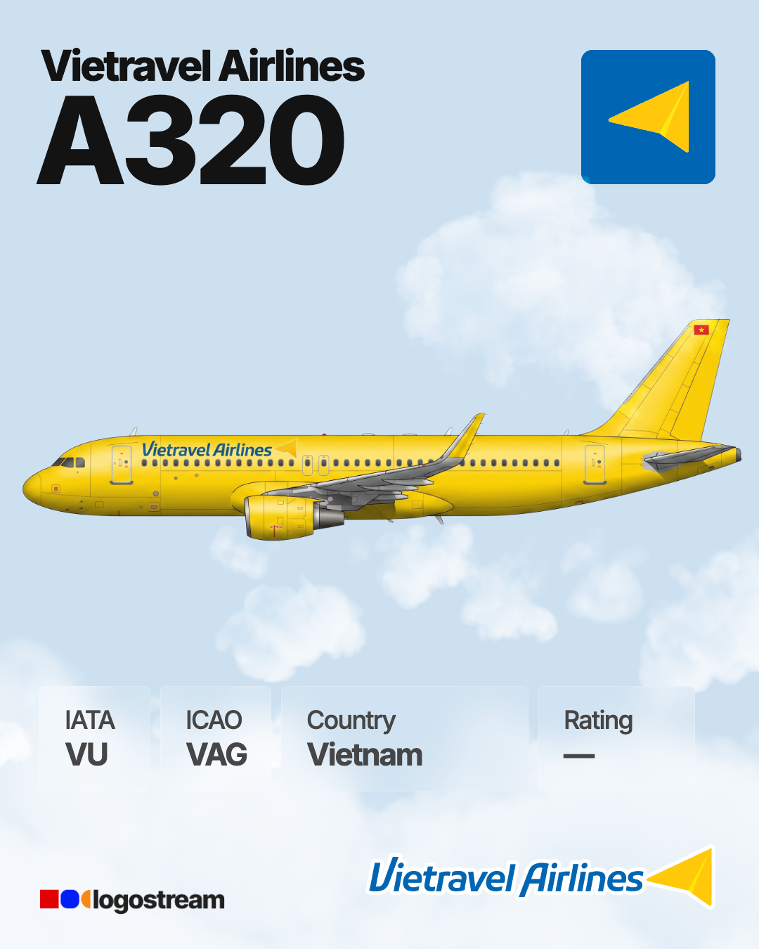 Vietravel Airlines (VAG) Aircraft Livery – Airline Logo API Vietravel Airlines aircraft livery – VAG airline logo on aircraft